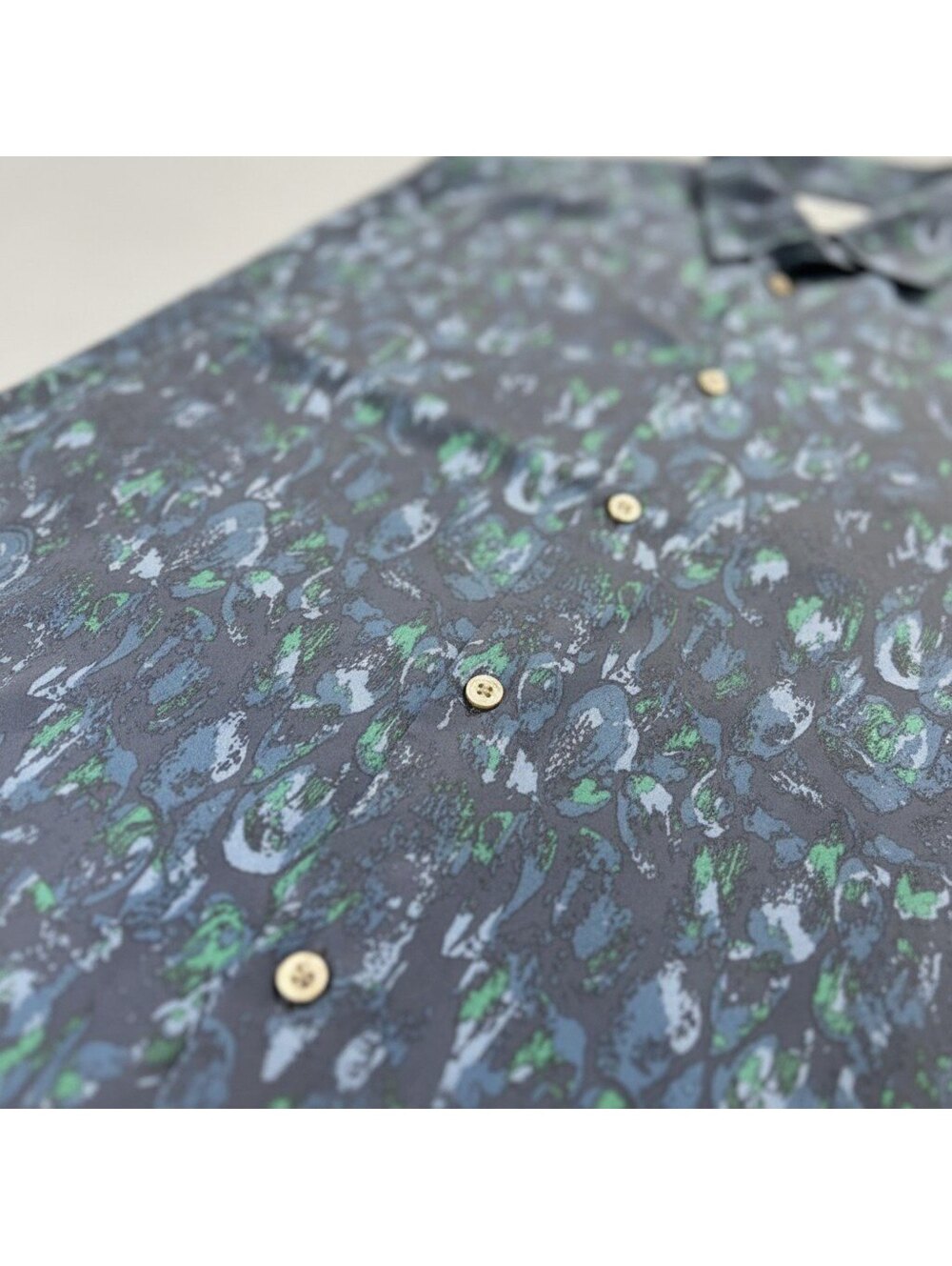 🥏 Perry Ellis Long Sleeve Button Up Shirt Mens Medium Stretch Smart Casual - Picture 6 of 9